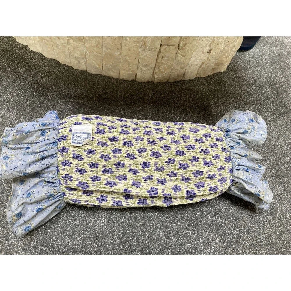 April Cornell Cottage Rose Cushion Pillow‎ and Cover 17x7 Wedgewood Blue Purple